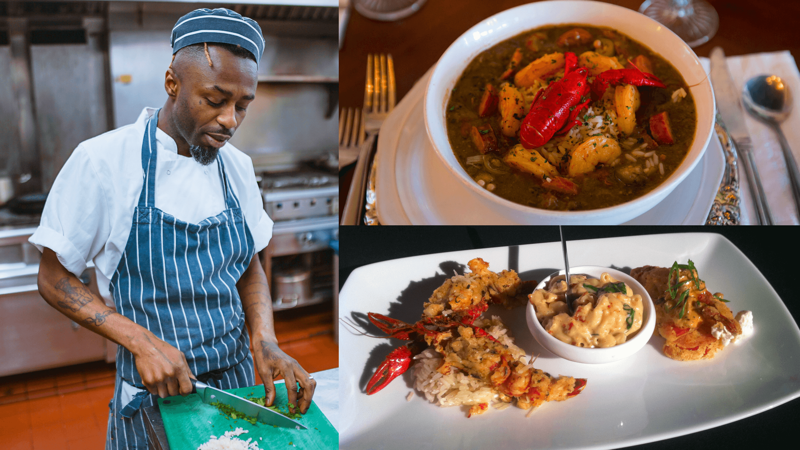 chefs-cook-a-new-orlean-cuisine-at-restaurant chefs cook a new orlean cuisine at restaurant